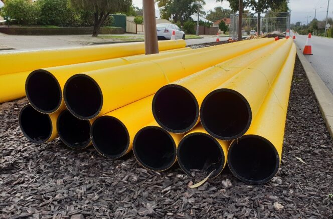 HDPE Gas Pipe on Site – Sml