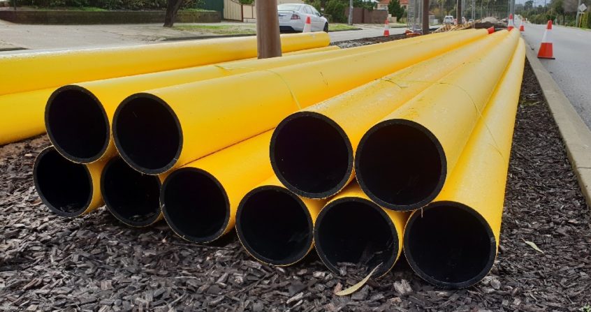 HDPE Gas Pipe on Site - Sml