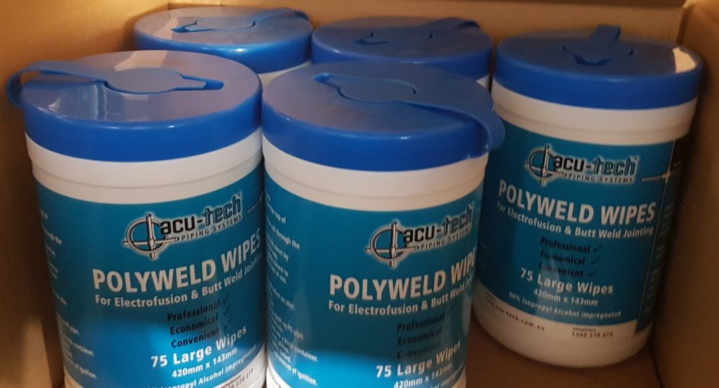 Poly Welding Wipes for HDPE Welding AcuTech Piping Systems