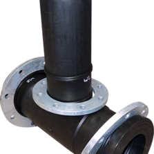 Acu-Tech Fabricated Pipe Fitting Custom Tee with Flanges