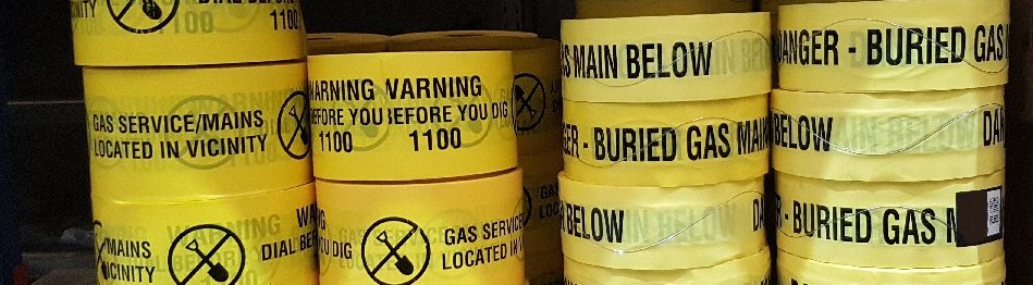 Detectable marking tape for Gas Mains and Non-Detectable marking tape for Gas Mains