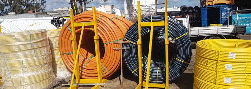 HDPE pipes in different colors