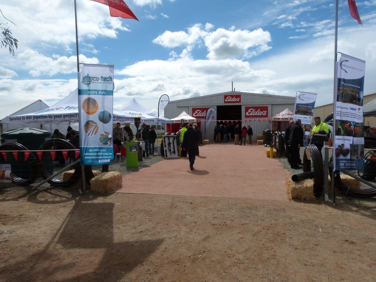 Acu-Tech display at Dowerin Field Day - Imperial size Poly Pipe