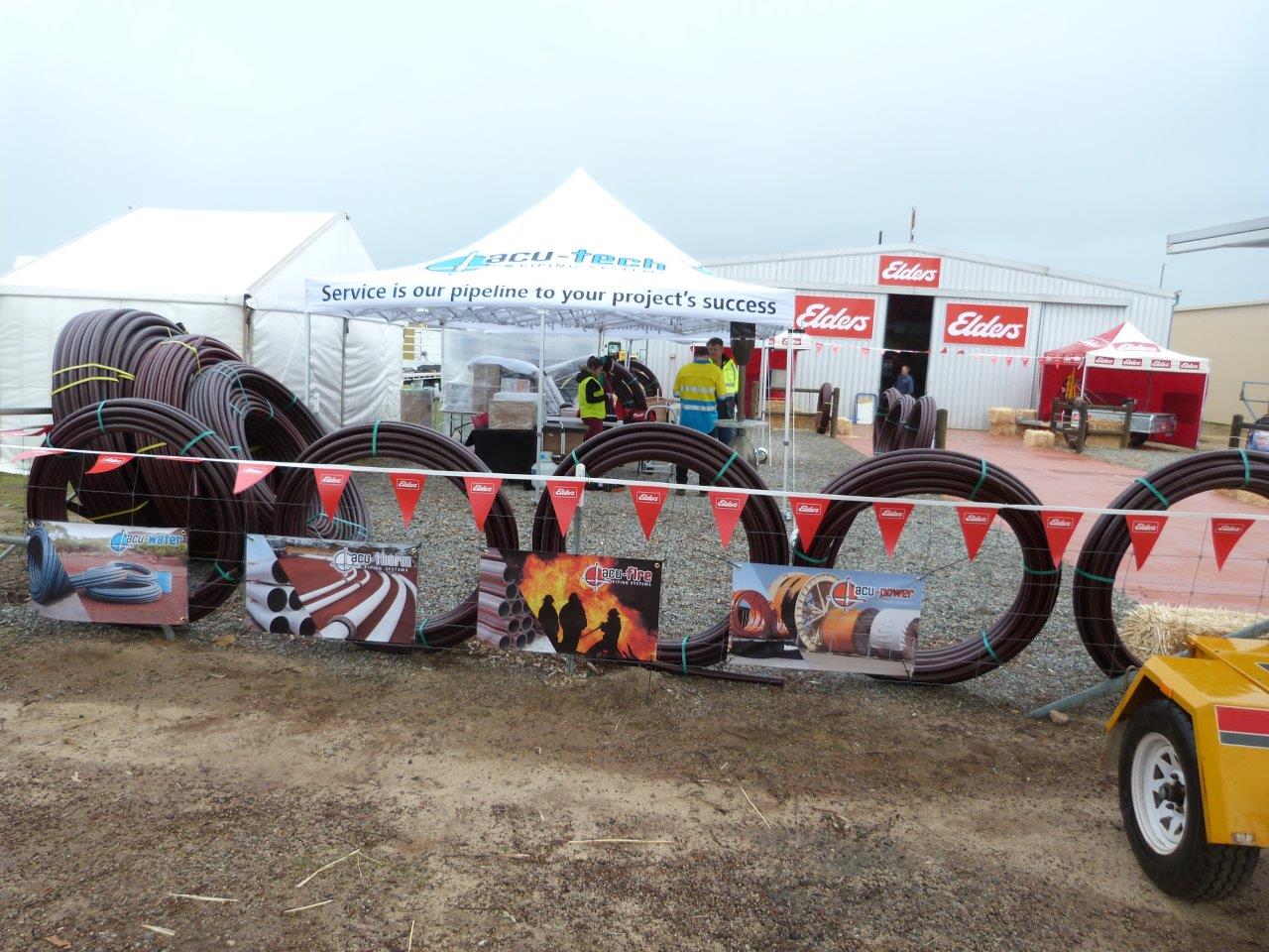 Acu-Tech at Dowerin Field Day - Rural Poly Compression Fittings, HDPE Pipe for Farming Areas, Poly Hand Tightened Pipe Fitting