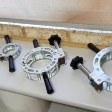 Re-rounding clamps for HDPE pipe rounding