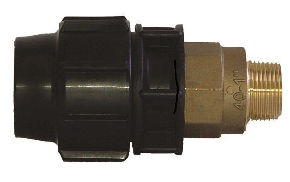 Male Adaptor with male brass thread Compression Fitting