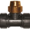 Poly to Copper Tee Compression Fitting