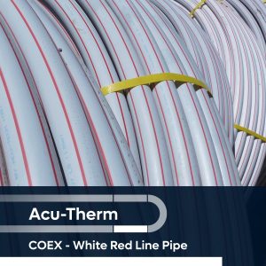 COEX White/Red Line Pipe for Above-Ground Exposed Irrigation