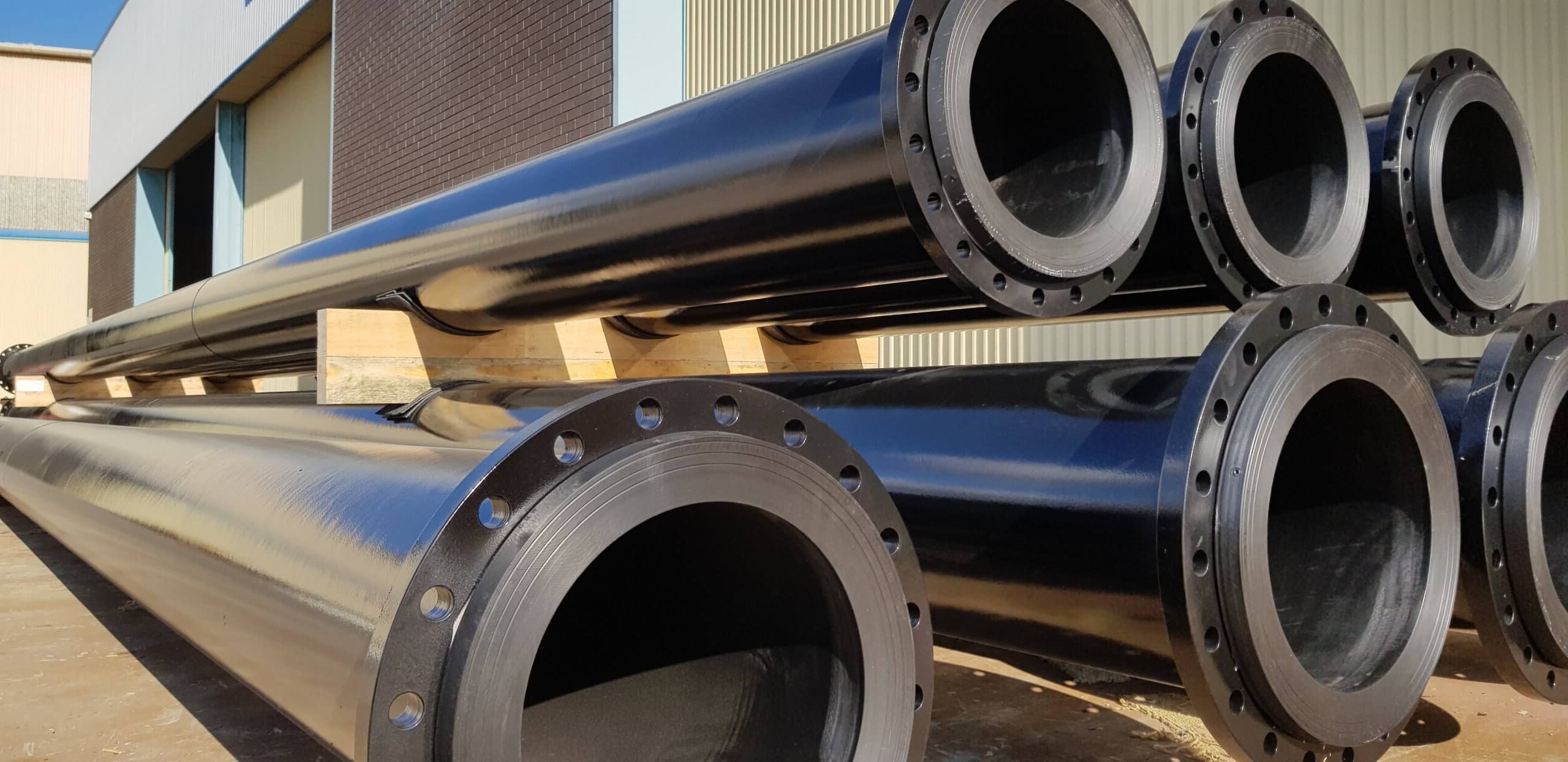 Poly lined steel for mining