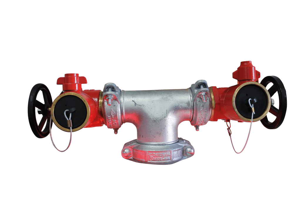 Fire red line pipe Hydrant Twin Kit for fire poly pipe, Acu-Tech Piping Systems